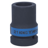 KING TONY Головка торцевая глубокая ударная четырехгранная 1", 21 мм, футорочная