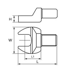 Licota Насадка для динамометрического ключа рожковая 11 мм, с посадочным квадратом 9х12 мм